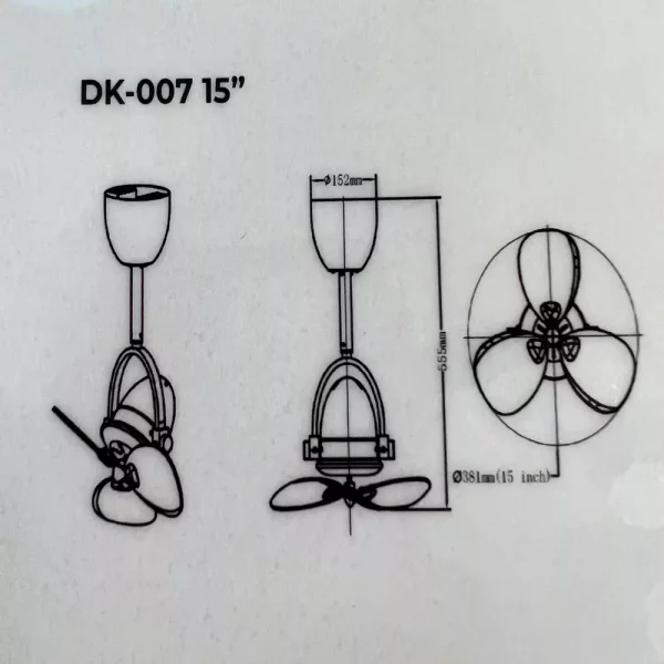 Decken DK007 Corner/Wall Fan