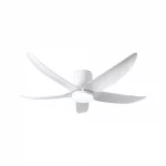 White 5-blades ceiling fan with light - Bestar vito