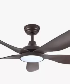 black 5 blades ceiling fan with remote/light dimmer