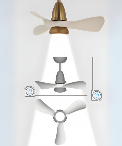 Mini Smart Ceiling Fan Home Appliance with Lights Nordic Style Minimalist