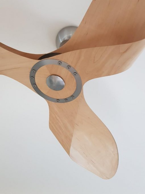 MEMORY Ceiling Fan 3 Natural wood Blades with Remote control